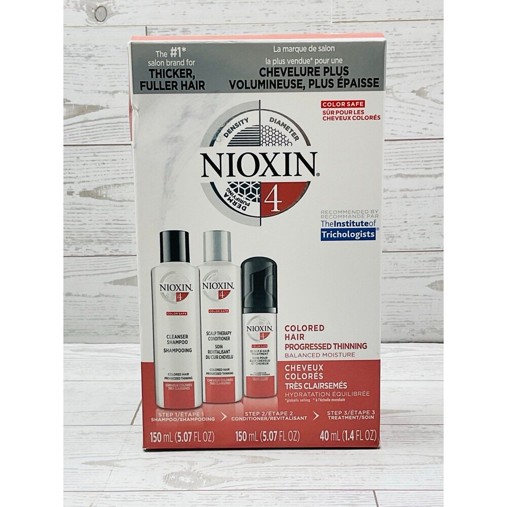 Nioxin System 4 Starter Kit Shampoo Conditioner Treatment Hair Thinning Set